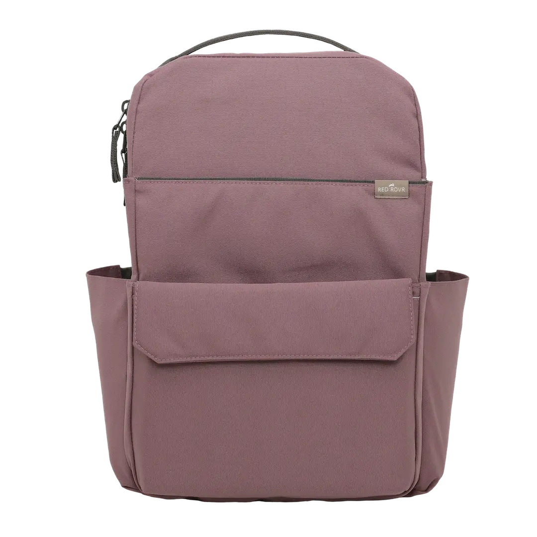 Roo Casual Diaper Bag Backpack, Lightweight Polyester Organizer for Parents, Multi-Pocket Toddler Gear with Changing Pad, Mauve, Casual Backpacks, Durable Fabric Backpacks