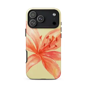 Yellow orange tiger lily iphone case