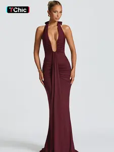 Women's Backless Bodycon Dress, Elegant Solid Color Sleeveless Dress, Ladies Summer Clothes, Elegant Evening Gown
