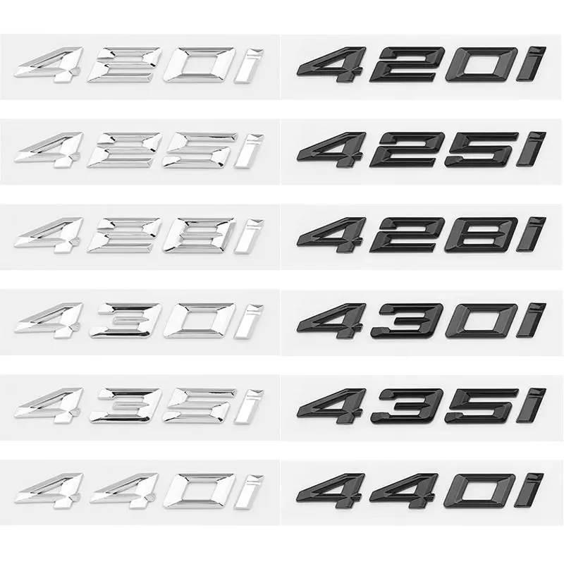 BMW Logo ABS Car Sticker Badge Decal 420i 425i 428i 430i 435i 440i Body Trunk Decor Adhesive Lettering Emblem