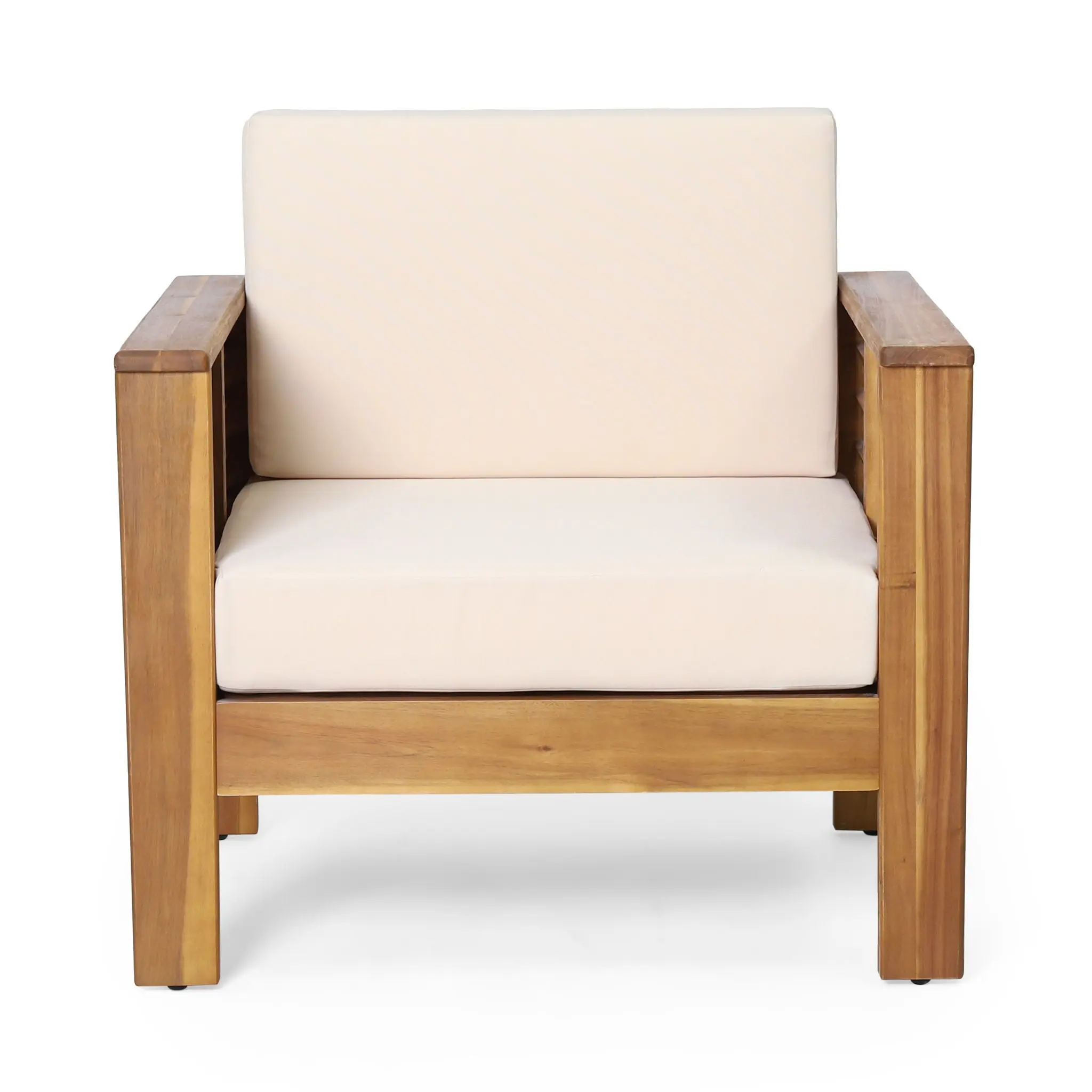Slat Design Club Chairs With Cushions