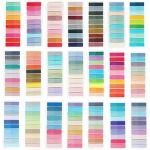 4200 Pcs Colorful Rectangular Small Size Adhesive Tabs - Transparent Removable Dividers for Book Reading Stickers, Page Markers, Spiral Notebooks, Office Annotation Supplies