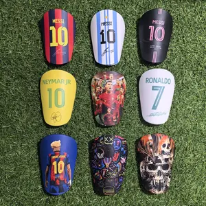 MINI Messi Yamal CR7 Neymar Shin Guards (4.64in*3.07in )Soccer Protective Gear for Kids and Adults