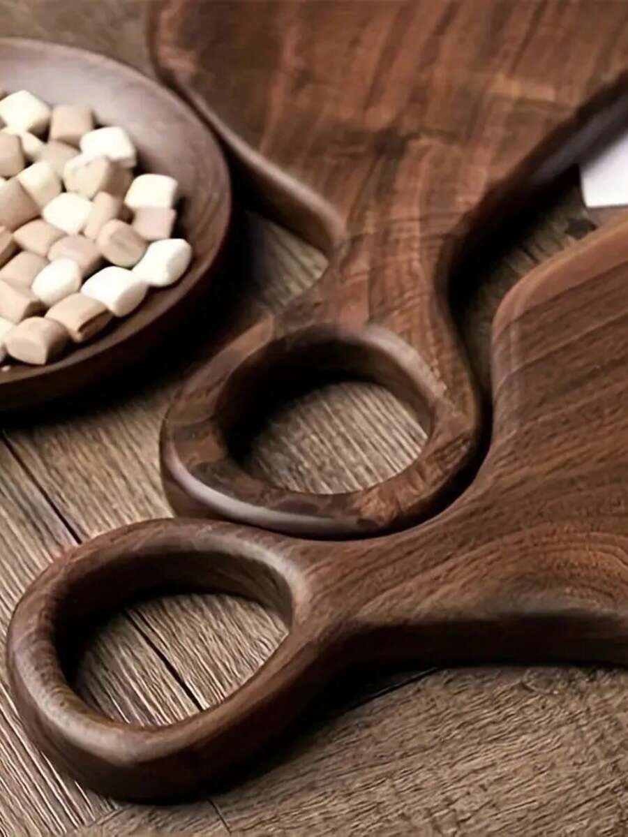 Set Of 2 Walnut Cutting Boards (15inch*7.1inch/11.8inch*5.9inch)- High Quality Handmade Kitchen Cutting Boards For Food Preparation, High-Quality Wood Material Accessories For Couples And Home Chefs