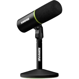 MV6 Gaming Microphone – Dynamic USB Mic for PC Gaming & Streaming with Tap-to-Mute, Noise Cancellation, Desktop Stand & 3.5mm Headphone Monitoring, Black