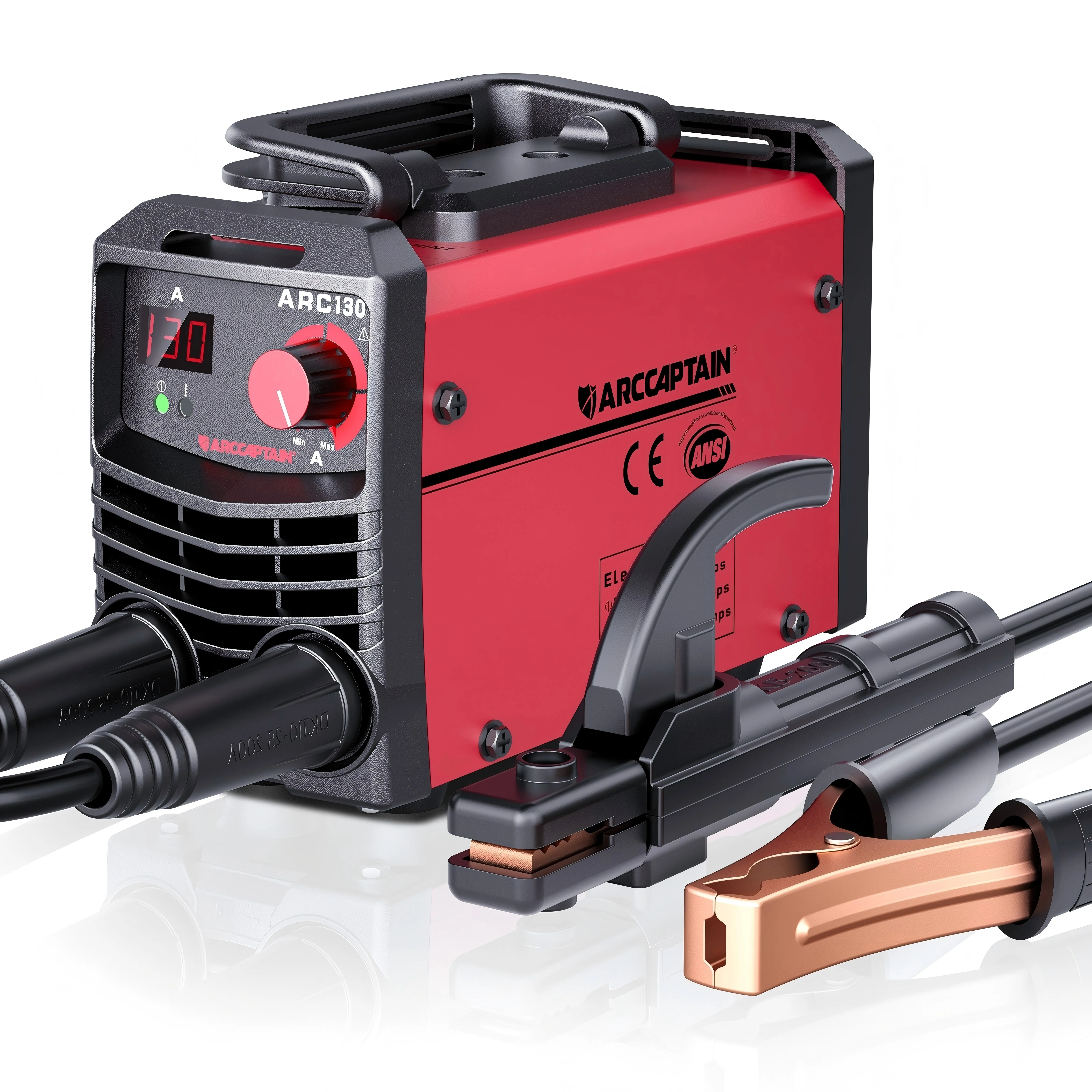 ARCCAPTAIN 130Amp 110V Mini Stick Welder, ARC130 DC IGBT Inverter Arc Welding Machine, Digital Display Portable MMA Welder with Hot Start, Arc Force, Anti-Stick, IGBT Inverter Welder