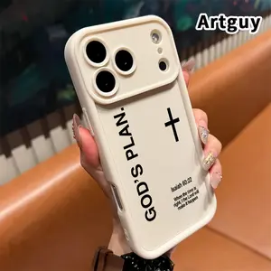 Phone Case for iPhone 17 Pro Max 16 Plus 15 14 13 12 11 Air E Divine Plan Promise Shockproof Silicone TPU Bumper Drop Protection Soft Cover