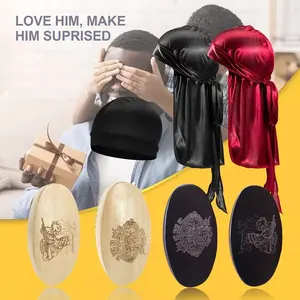 360 Wave Brush Set - Y Durags with Wave Brush with Premium Bristle Brush with Unique Pattern Design, Durag - Y Shine & Training, Curved Brush, Durag Cap Set for Men & Women, Salon Styling Brush, Premium Hair Brush