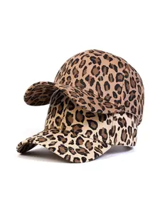 Leopard Print Baseball Cap Adjustable Unisex, Lightweight Breathable Sun Hat, Autumn Winter Warm Fashion Accessory, Casual Street Style