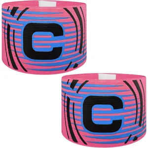 Soccer Captain Armband, 2 count Captain Armbands Elastic Protective Arm Badge Adjustable Football Basketball Player Bands