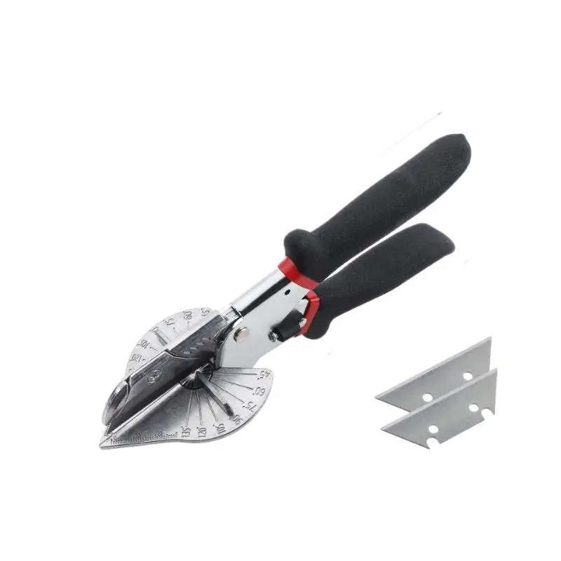 Multi-Angle Mitre Cutting Scissors with Angle Adjuster, 45-135 Degree Edge Cutter Hand Tool for PVC Plastic, Soft Wood, Home DIY Projects
