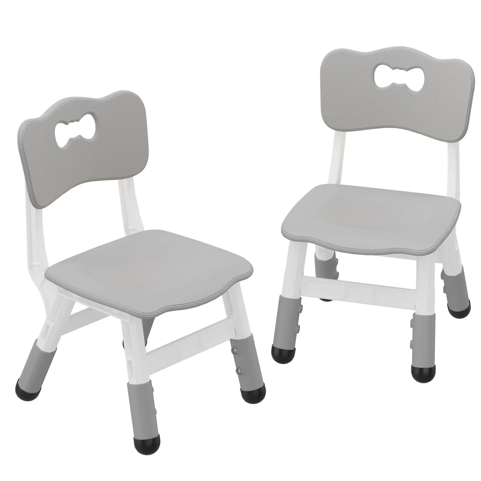 GAOMON Kids Chair 4-Pack, 3-Level Height Adjustable Toddler Chairs for Ages 2-6, Plastic Children's Chairs for Home, Classroom & Nursery, Indoor Use, Gary