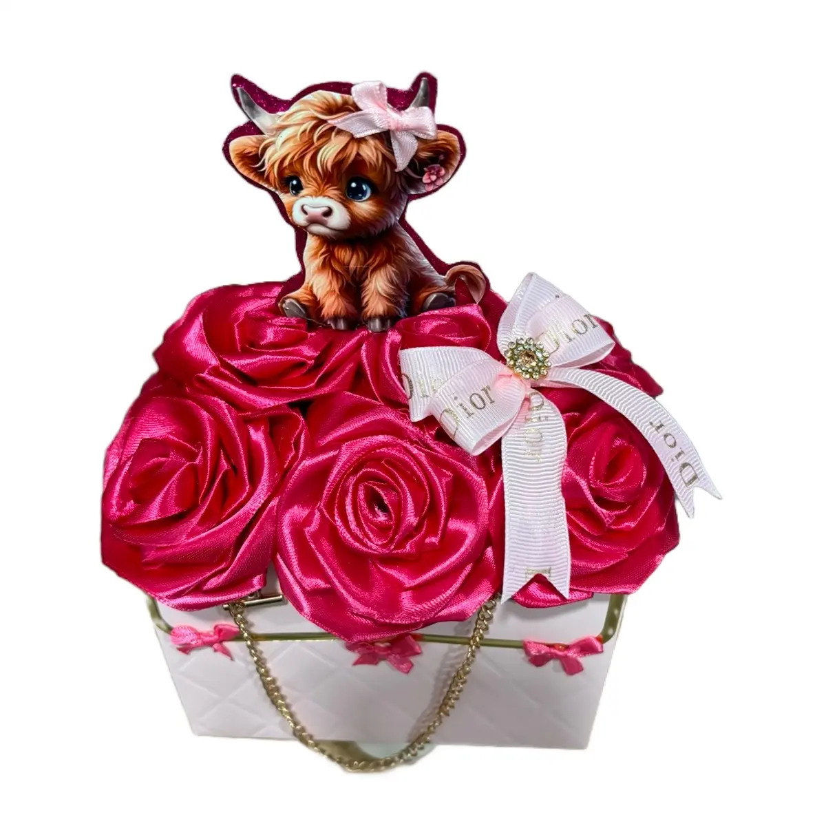 Pink cow bouquet