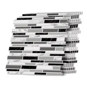 Waterproof Oil-Proof Kitchen Wall Stickers, Decorative Imitation Dripping Tile Design, Home Decor for Living Room & Kitchen Walls (6pcs/12pcs Set) Marble Tile Stickers, Wall Decal, Self Adhesive Stickers, Decorative Tiles Stickers