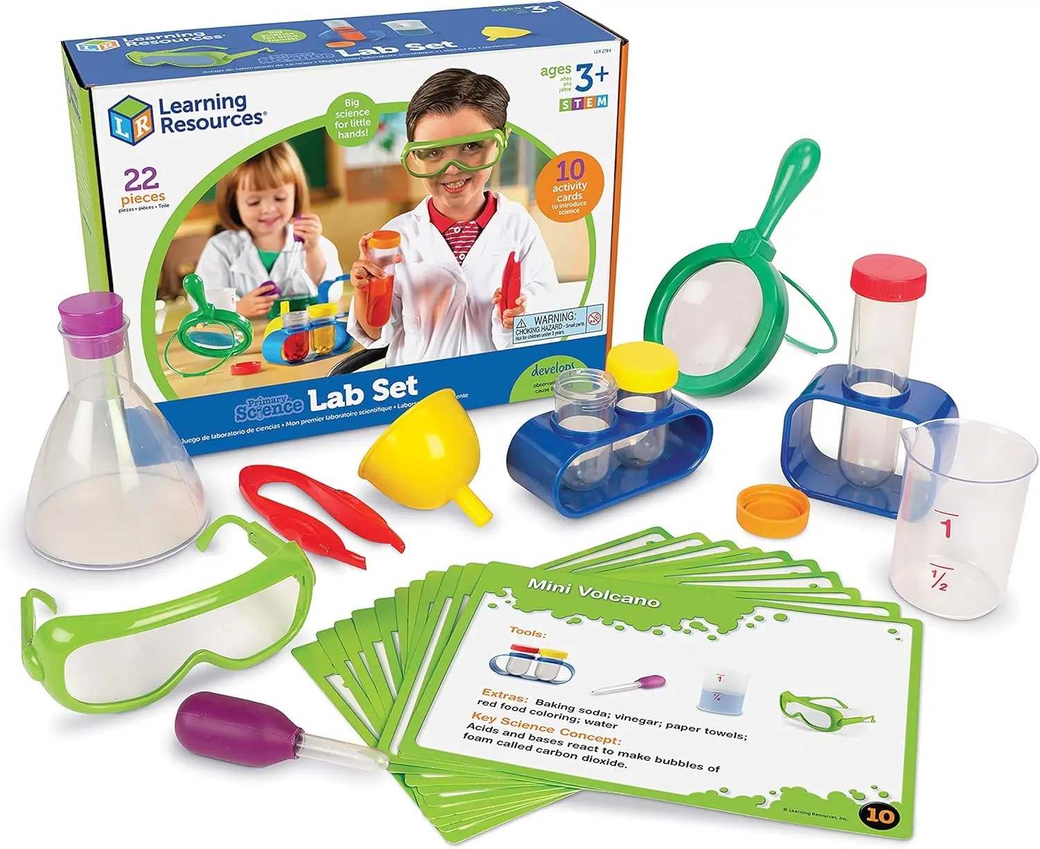 Learning Resources Primary Science Lab Activity Set - Experiments for Kids, Chemistry Toy, Pretend Play, STEM Projects, Classroom Must Haves, Teacher Supplies