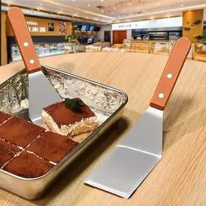 Stainless Steel Spatula with Beveled Edge and Hardwood Handle - Large Metal Turnover for Cast Iron Pans, Griddles | Ideal BBQ and Home Kitchen Tool, Thanksgiving, Christmas Gift