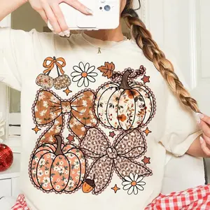 Comfort Colors Floral Pumpkin Shirt, Floral Coquette T-shirt, Fall Pumpkin Tee, Autumn Girly Tshirt, Fall Pumpkin Tee