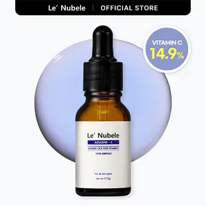 [Le Nubele] AZULENE CICA VITAMIN C 14.9% AMPOULE | Potent Toning Serum | 149,000ppm High-purity Vitamin C + Azulene + Centella Asiatica | Korean Skincare | 0.61 oz