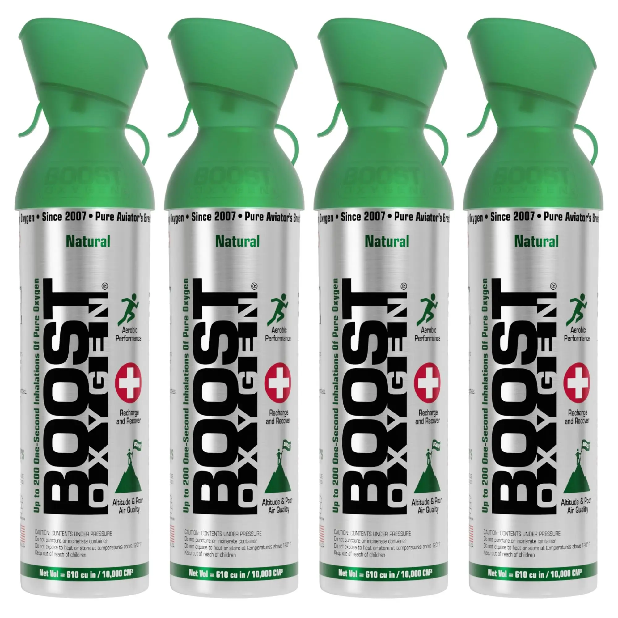 Boost Oxygen® Supplemental Oxygen | Discounted 4-Pack | Large Size | Natural or Aromas