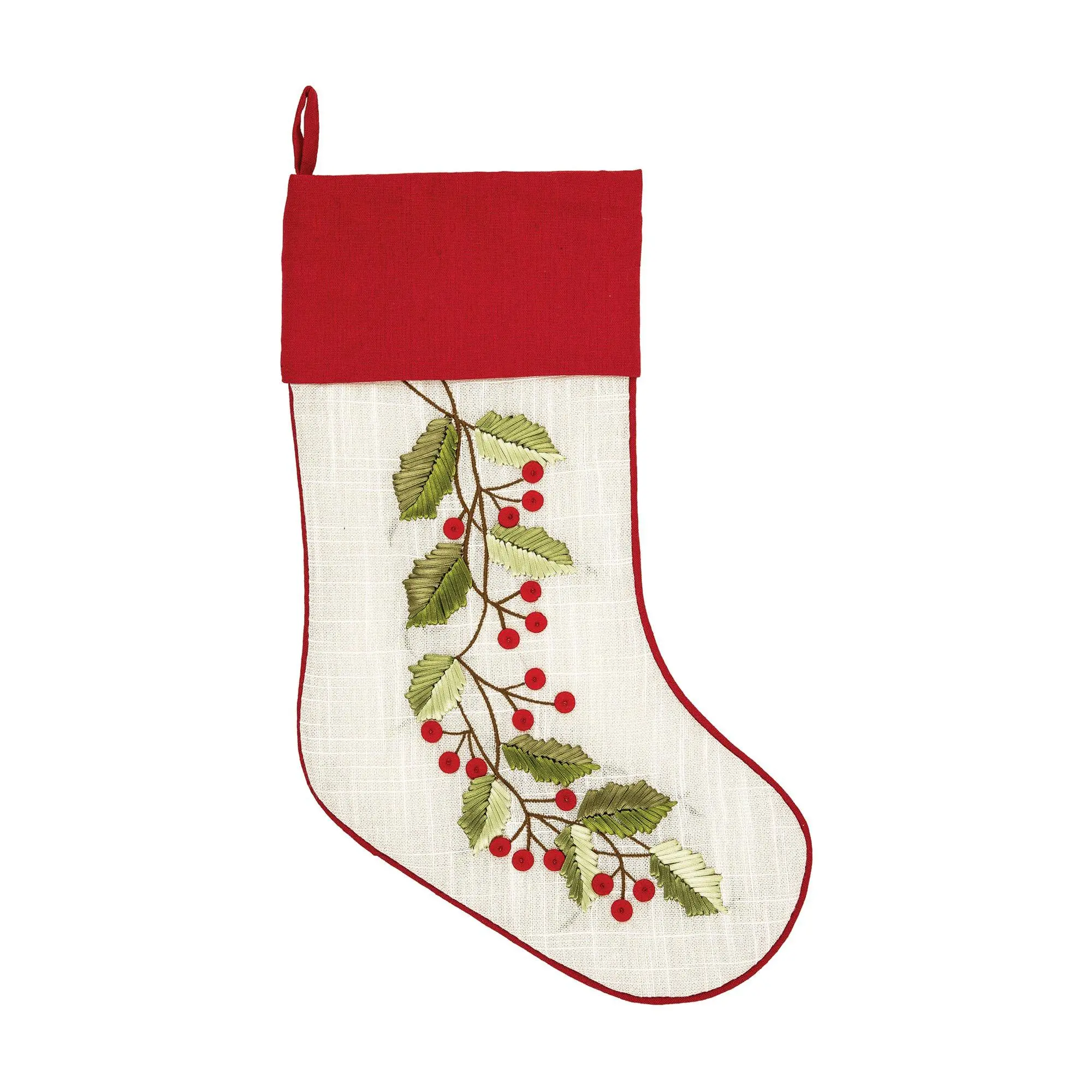C&F Home Joy Wreath Embroidered Christmas Stocking