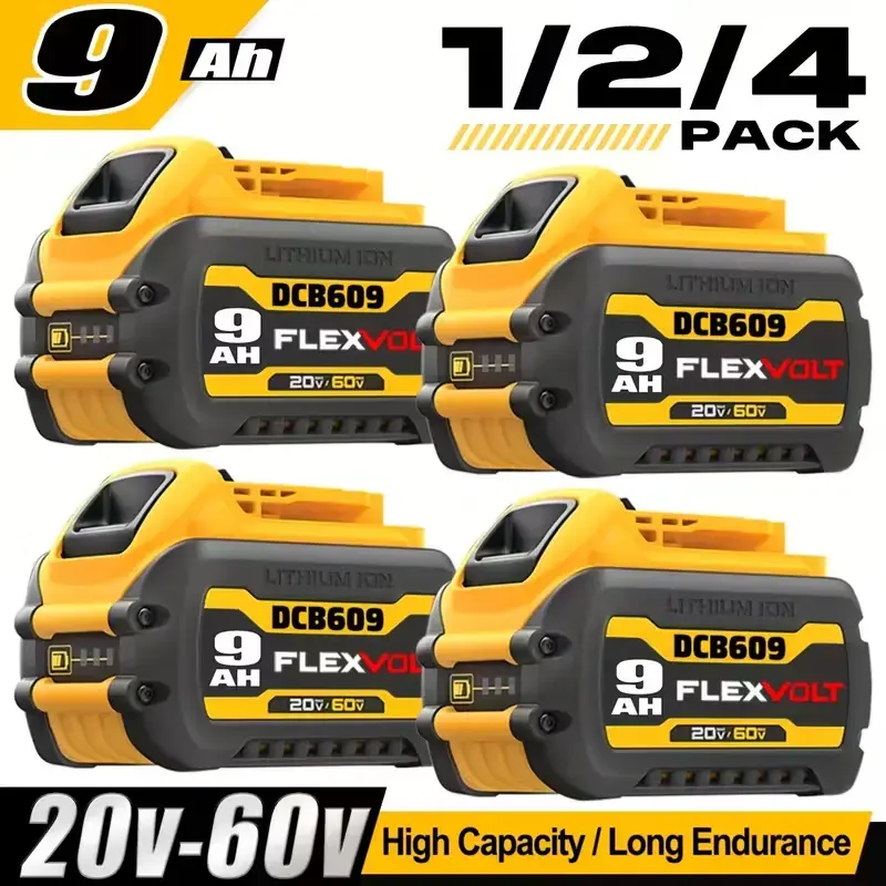 Outdoorfun 9.0Ah Compatible Replacement for Dewalt 20V 60V Flexvolt Battery Lithium with DCB609 DCB612 DCB200 DCB201 DCB203 DCB204 DCB206 DCB207 DCB209 Heavy Duty Power Tools