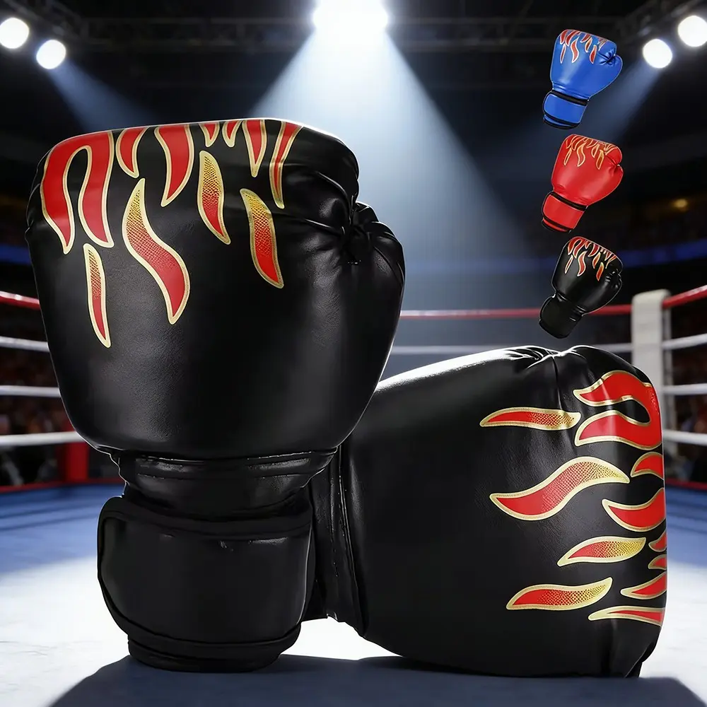 Breathable PU Leather Boxing Gloves for Kids and Adults, Ideal for Boxing Training and Taekwondo in Gym and Outdoor Sports
