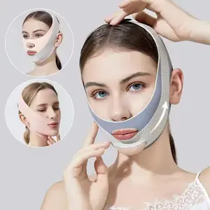 Double Chin Strap, Double Chin Reducer, Face Lifting Belt, Face Lifting Device, Facial Sculpting Tool, Prevents Facial Sagging and Wrinkle Hyperplasia, Suitable for Sleeping Face Lifting and Shaping