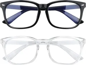 Blue Light Blocking Glasses for Women & Men – 2 Pack Computer Screen Glasses for Eye Strain Relief, Anti-UV, Lightweight