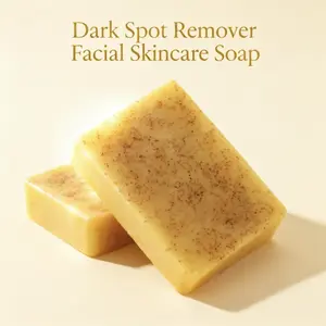 3PCS Lemon  Kojic Acid Soap - Gentle Daily Face & Body Cleanser,  Dark Spot Treatment for SkincareDeep Cleansing Facial  for Bright Radiant Skin, Free 3Pcs Soap Saver Exfoliating Bags Included