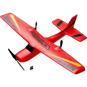 RC Plane, 2.4GHZ 2 Channel Remote Control Airplane with 6-Axis Gyro Stabilizer, Ready to Fly Aircraft Plane Toys with 2 Batteries, Easy to Fly RC Glider for Adults Kids Beginners Boys Girls