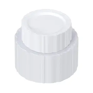 【Summervibes】VEVOR Plastic Disposable Plates 100 Pcs White Plastic Plates Heavy Duty Dinner Dessert