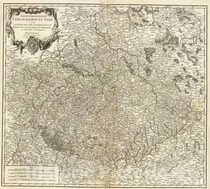 Upper Saxony, Saxony, Misnia, Thuringia - Postal Map, 1756