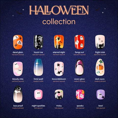 Impress Halloween No Glue Press On Nail Collection