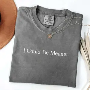 Comfort Colors I Could Be Meaner Shirt, Sarcastic T-Shirt, Funny Humor Tee, Sarcasm Tee, Funny Quote T-Shirt - ShamCren