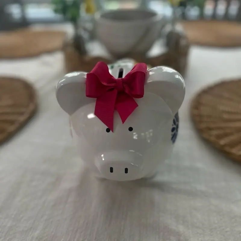 Personalize Flower Piggy Bank - Baseball Design with Custom Name - Fun Unique Savings Solution for Sports Lovers - High-Quality Materials Easy Access - Perfect Gift