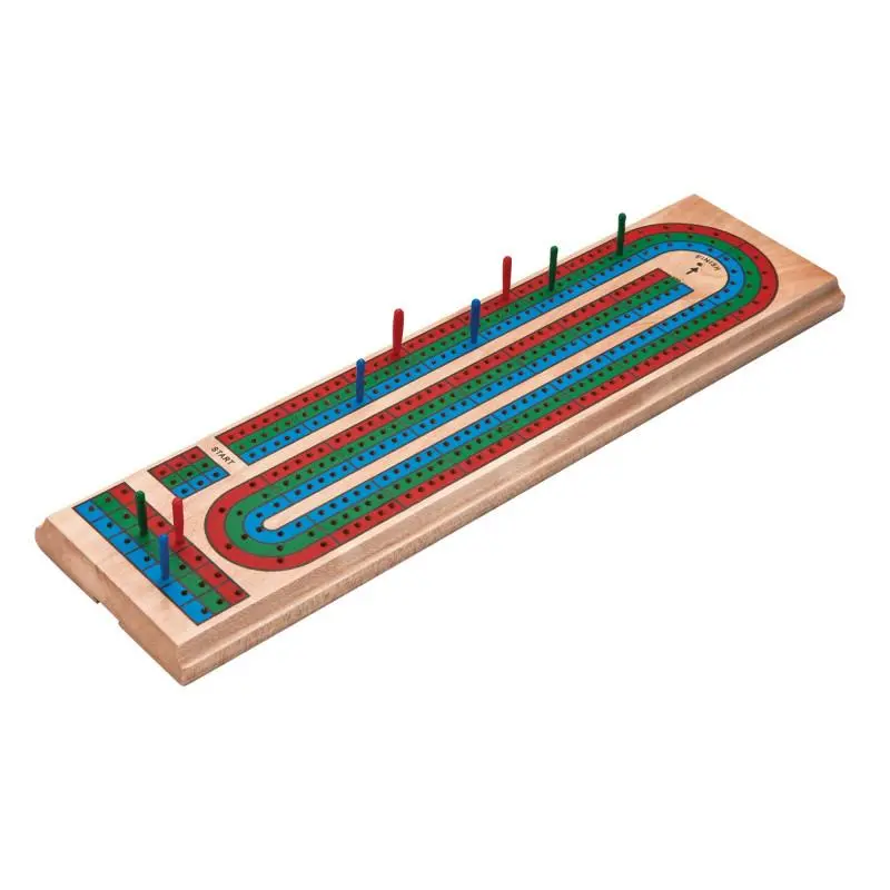 Mainstreet Classics Wooden Barony Cribbage Board, Solid Pine Wooden Board Games, 12+ Ages, Ideal for Traditional Game Play