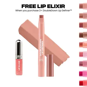 sacheu DoubleDown Lip Definer - 2-in-1 Lip Liner & Balm, Long-Lasting K-Beauty Lipstick with Satin Finish, Avocado Oil & Vitamin E
