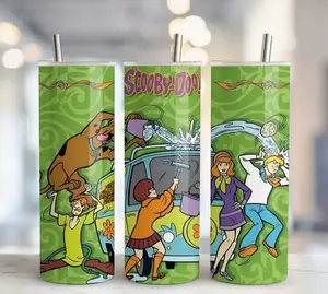 Scooby 20 oz tumbler 20oz Tumbler with Lid, Stainless Steel, Double-Wall Vacuum-Insulated – Hot or Cold – Funny Gift for Unisex