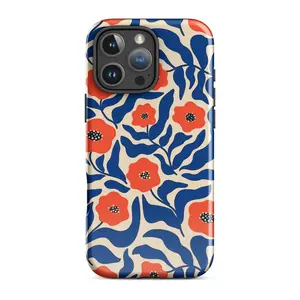 FLORAL Phone Case | Artsy Orange Flower Print | iPhone 17 Pro Max 16 Plus 15 14 13