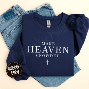 [Sale Up To 50%] [100% Cotton] Make Heaven Crowded Print Crewneck Sweatshirt
