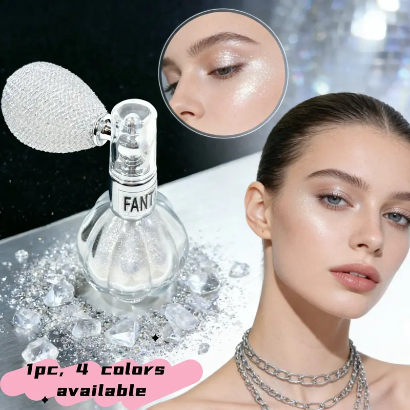 Pumpkin-Shaped Powder, Highlighting Powder, 1 Count Shimmering Face and Body Makeup for Parties and Stage Performances, Shimmer Glitter