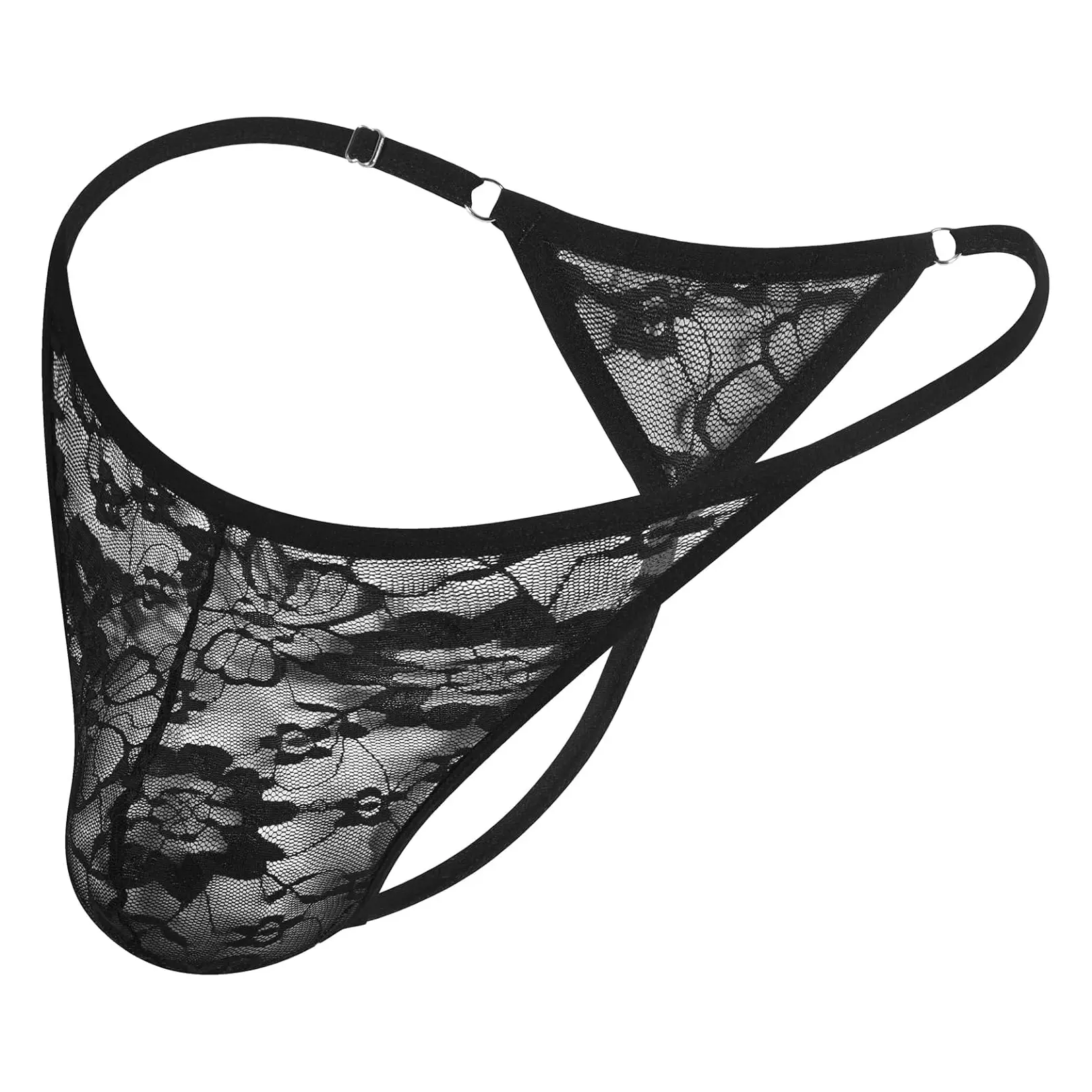 Avidlove Men's Lace Thong, Sexy Low-Rise T-back G-string, Comfortable Men's Underwear