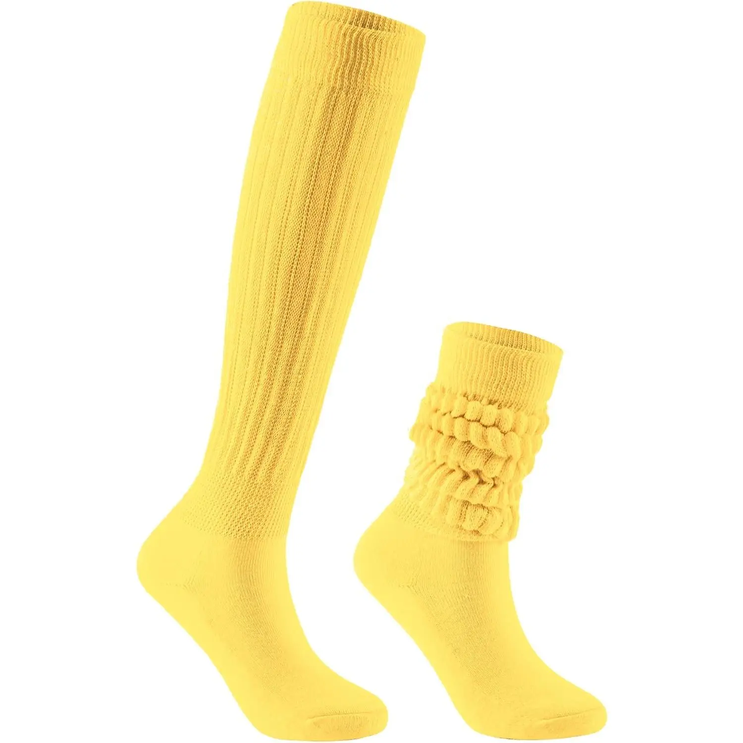 Slouch Socks for Women - 80s 90s Knee High Scrunch Socks Soft Long Stacked Boot Sock Warm Winter Sock Daily Wear Fashion Womenswear