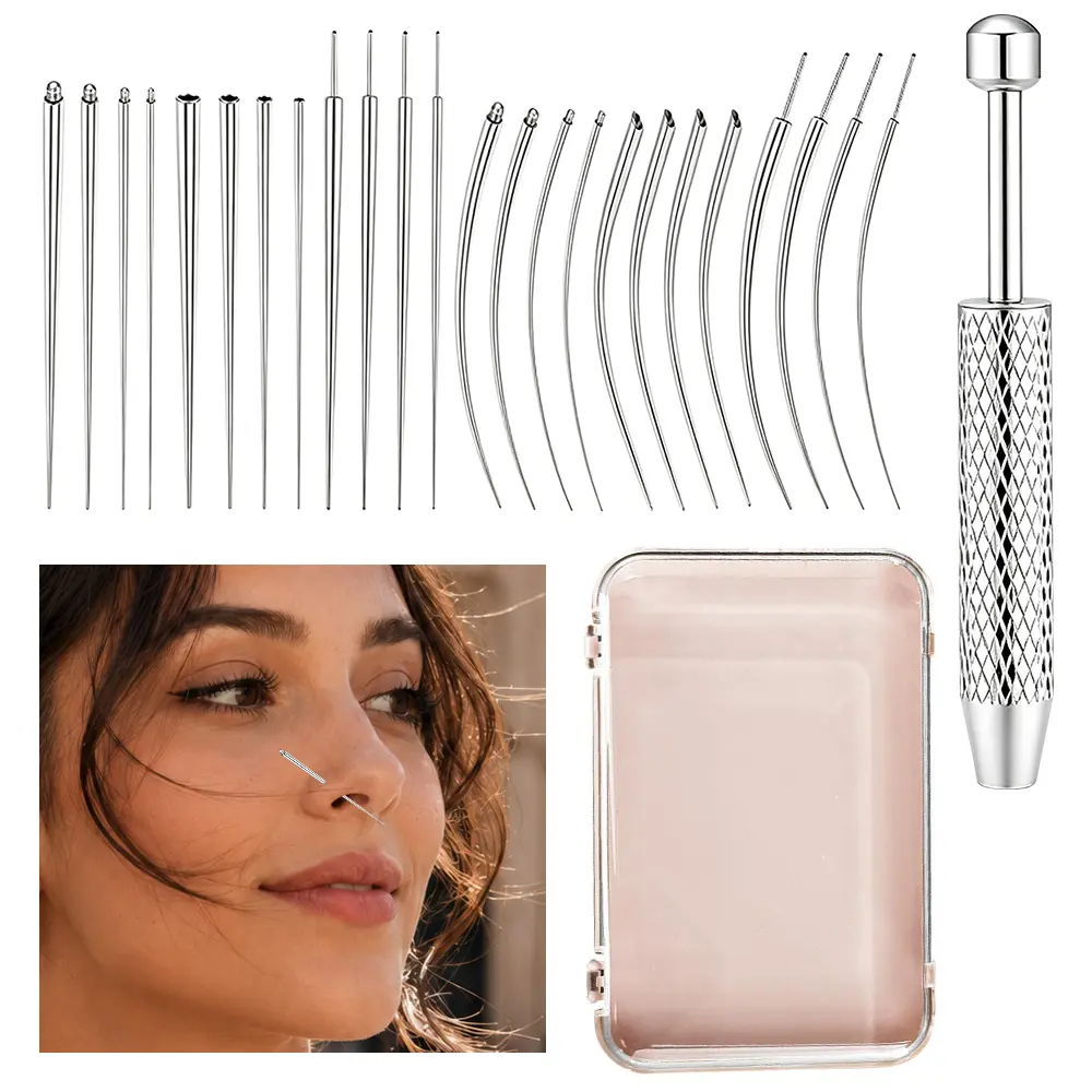 25PCS Piercing Taper Ball Grabber Tool for Changing Jewelry - Threadless/Internal thread/External Thread Stretching Kit for Ear/Nose/Navel/Nipple/Lip/Eyebrow/Tongue ﻿
