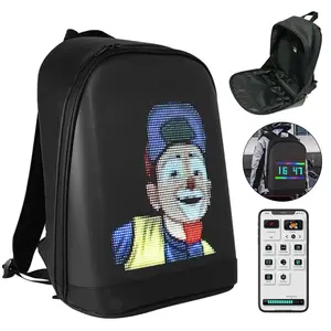 Smart LED Backpack with Bluetooth Connection, LED Display, Laptop Backpack, Men's Cool Backpack Suitable for Motorcycles and Bicycles