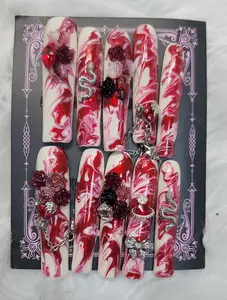 ShaCity Salon Quality Hand made Press on Nail, Easy to wear, Removable & Reusable nails