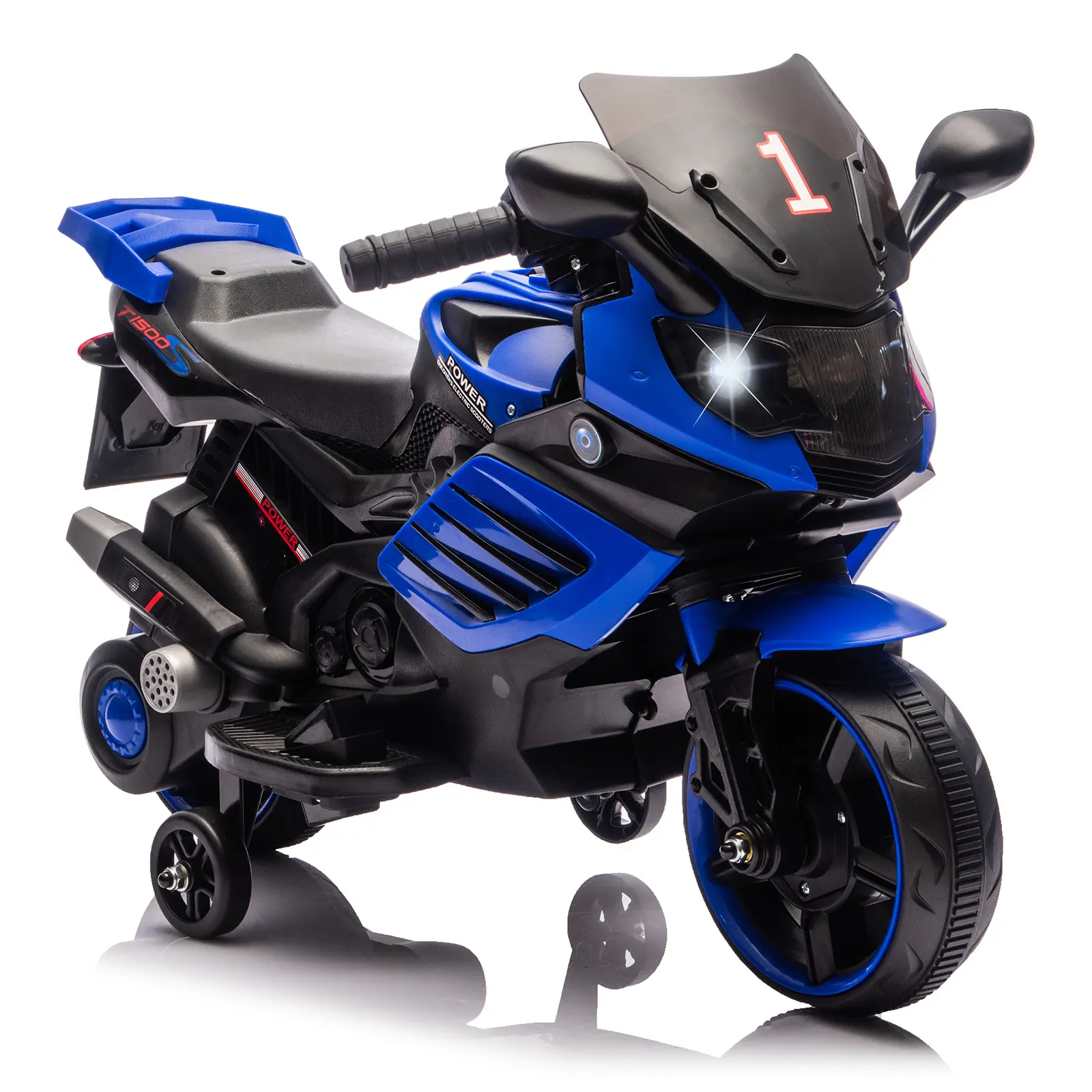 Garvee 6V Kids Electric Motorcycle Ride On Toy – Battery Powered Vehicle with Training Wheels, Realistic Engine Sounds, Music & Headlight, Safe Outdoor Ride, Max Speed 2mph, for Ages 3+
