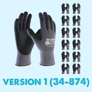 24 Pairs MaxiFlex Gloves Nitrile Micro-Foam Grip Palm & Fingers for Excellent Grip and Abrasion Resistance - Ideal for Cleaning and Hand Protection