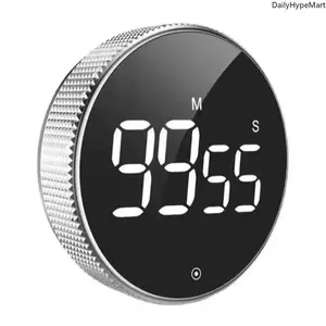 Rotating Magnetic Digital Timer with Dual Countdown-Count Up Alarm Big LED Digits for Easy Reading Ideal for Kitchen Cooking Home Cooks Students Remote Workers Gym Goers