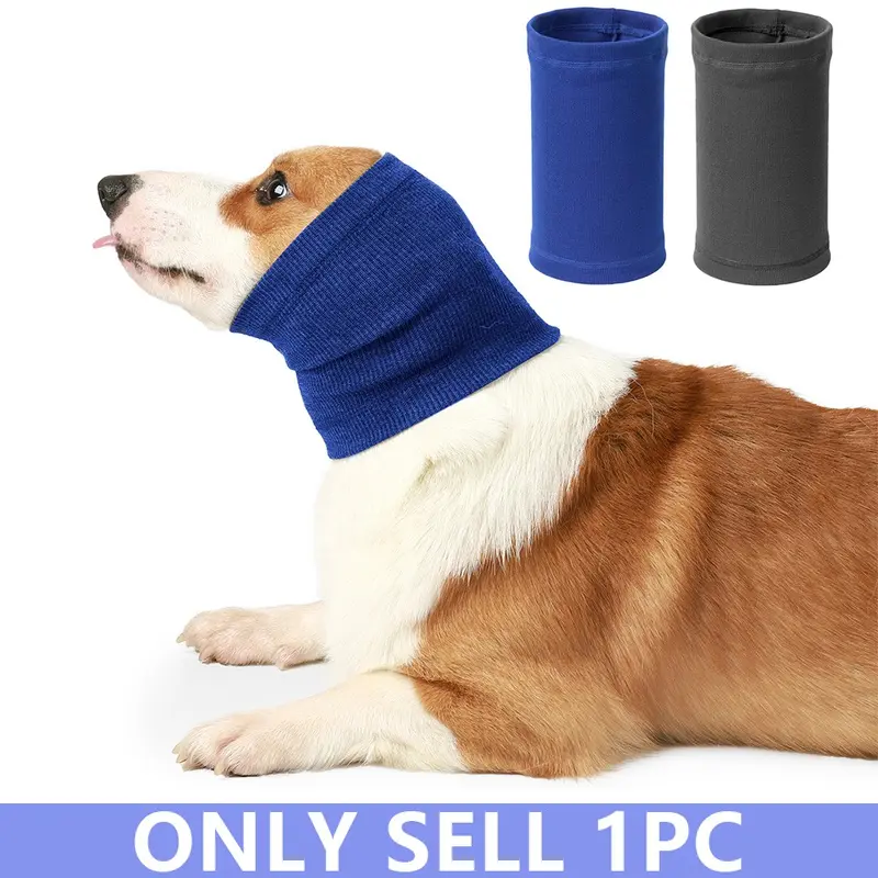 Dog Calming Hoodie Silent Head Cover Ear Muff for Grooming Bathing Beauty Strong Drying Neck and Ear Heater Heating Features Relieves Anxiety Stress Relief